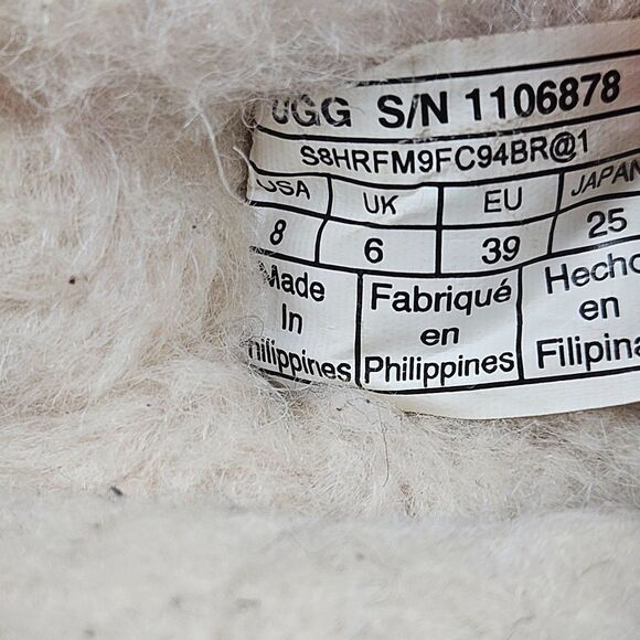 UGG Shoes Womens Size 8 Brown Ansley Suede Shearling Moccasin Slippers Slip On - Picture 9 of 11